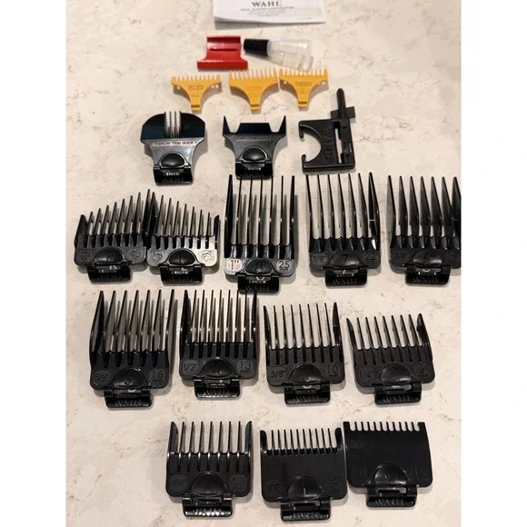 Wahl Beard Trimmer 79467‎ Clipper Guard Set 16pc Attachment Combs Trim Guides