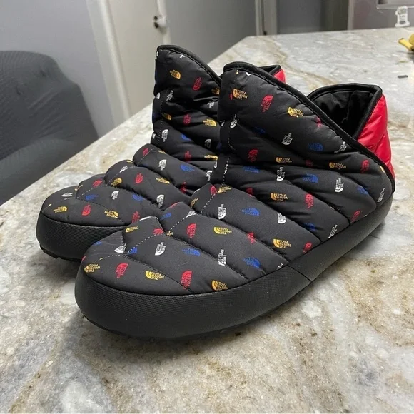 The North Face NWT Thermoball Traction Bootie All Over Print Logo Mens 10