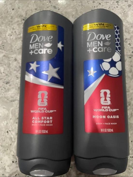 Dove Men +Care Limited Edition FIFA Body Wash For Hydration 18OZ each