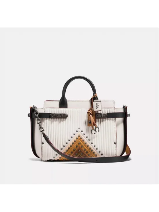 Coach 1941 Double Swagger Colorblock Quilted Leather Bag Super Rare
