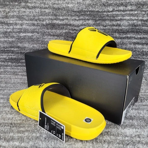 Nike Kobe Offcourt Slide Mamba Mentality Yellow Black Men‎ 11 New