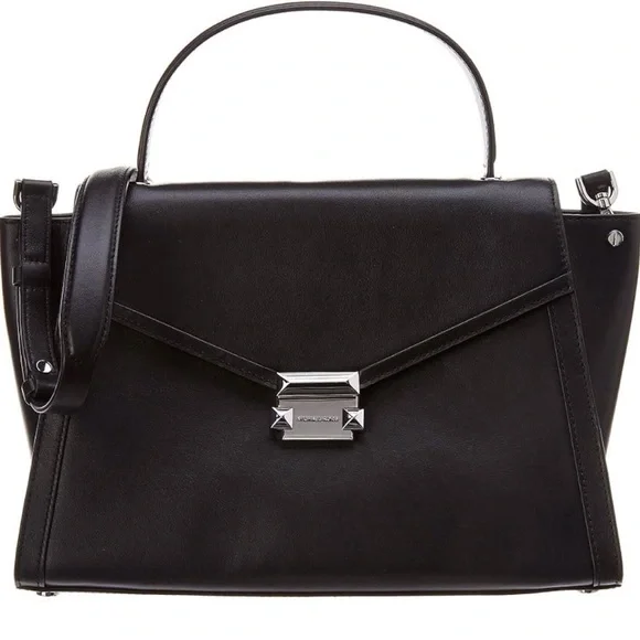 Michael Michael Kors Black Whitney Leather Satchel
