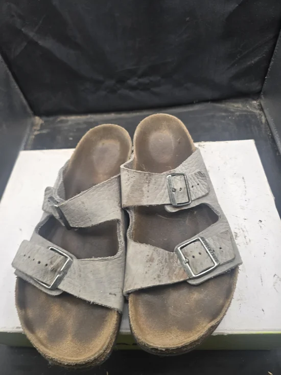 Birkenstock Men's Double-Buckle Sandals in Light Gray