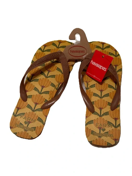 NWT Havaianas Brown and Mustard Men’s 8