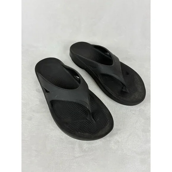 OOFOS OOriginal Recovery Thong Sandal Men’s 9/ Womens 11 Black-Comfort Flip Flop