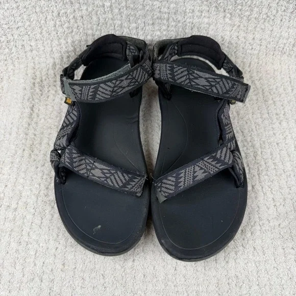 Teva Hurricane XLT2 Mens 8 Sandals Black Grey Geometric Strappy Hiking Sport