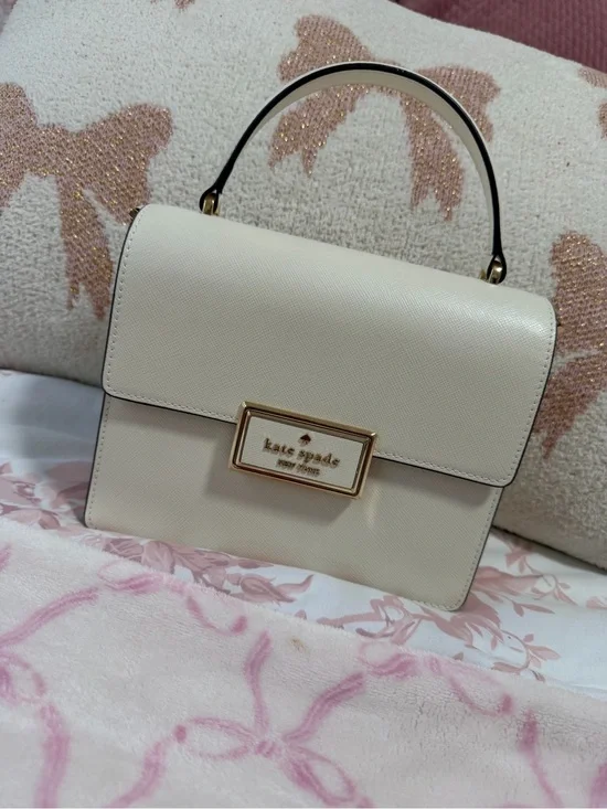 kate spade Cream Saffiano Top-Handle Satchel