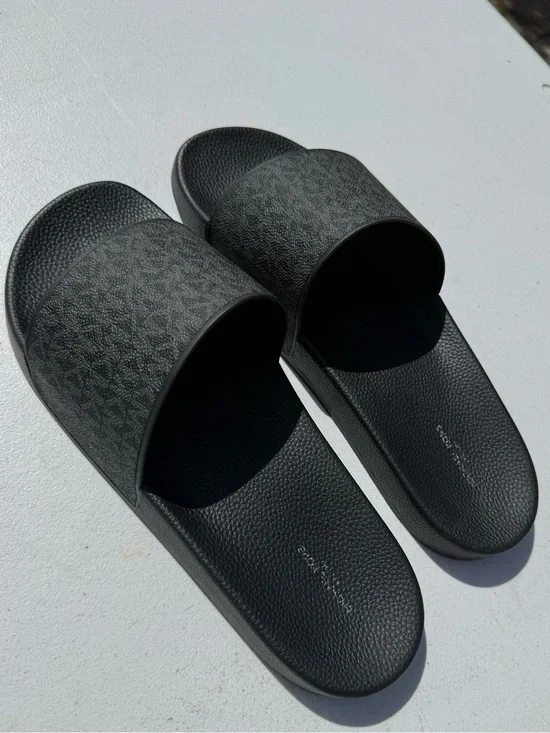 Men's Black Michael Kors Slide Sandals