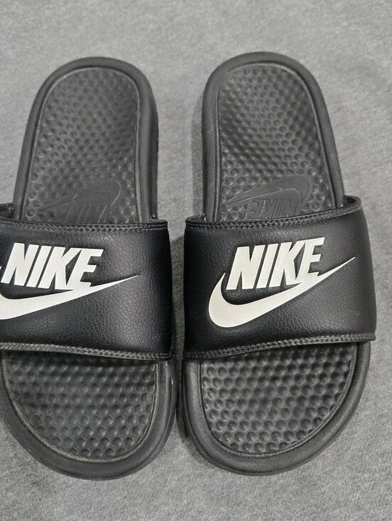 Nike Mens Benassi JDI 343880-090 Black Slip-On Slide Sandals Size 6