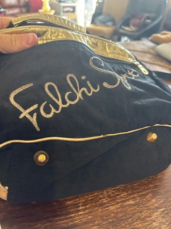 Falchi Sport Black and Gold Women's Shoulder Bag