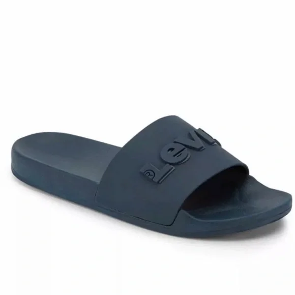 NWT LEVIS SLIDE ON BLACK SZ 11 men’s flip flops