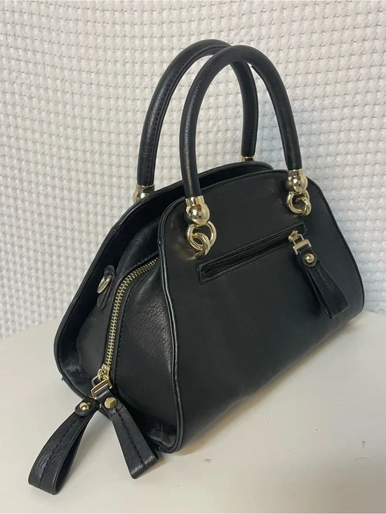 Simply Noelle Top-Handle Satchel Handbag Purse with Gold Hardware