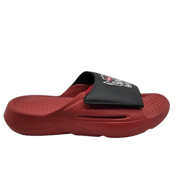 Adidas Lightblaze Slide NC State Wolfpack Men 13 Red Black Sandals Shoes IH7119