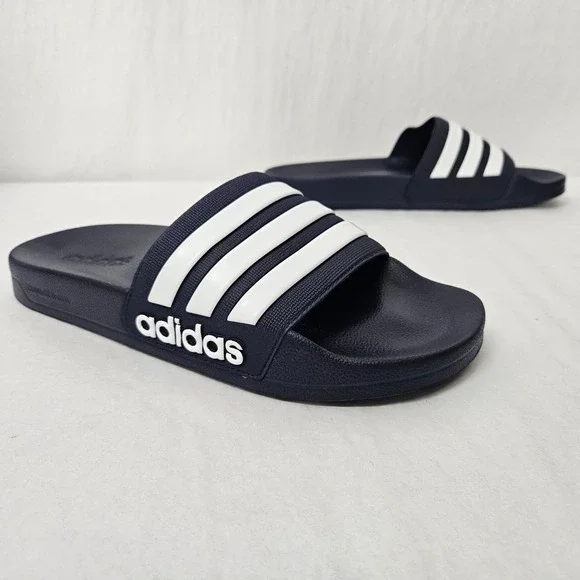 Adidas Adilette Shower Slide Sandals GZ5920 Navy Blue White Mens Size 10