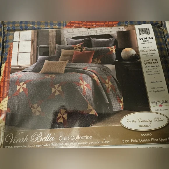 SUPER SALE ** BRAND NEW IN BAG ** Rustic (3PC) Quilt Set (QUEEN)