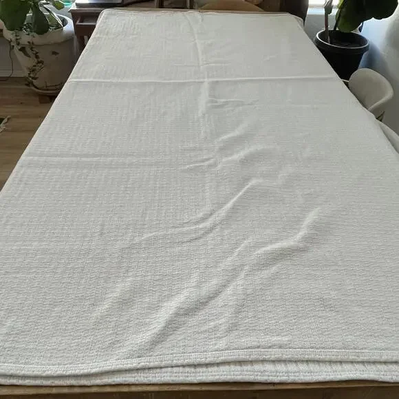 Vintage Ralph Lauren Ivory 100% Cotton Woven King Bedspread Cover