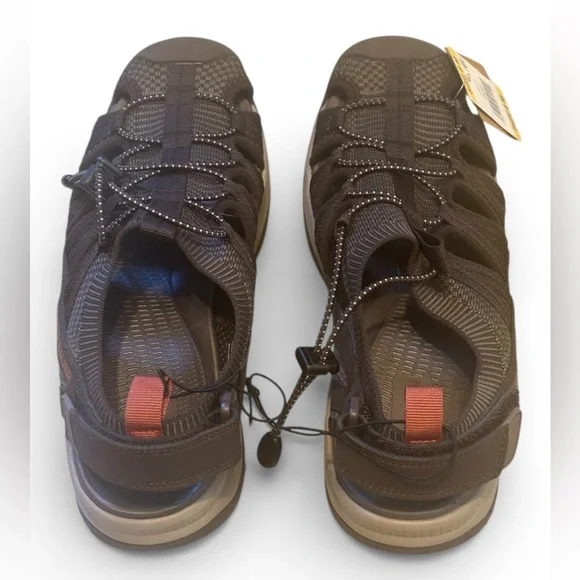 Eddie Bauer Dark Brown Outdoor Yesler Fisherman Sandals Size 8 NWT