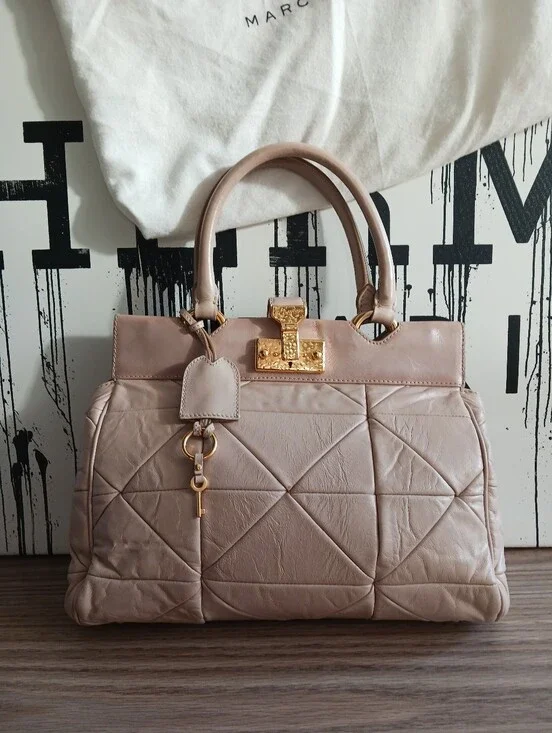 Marc Jacobs Quilted,patchwork Klein Frame blush  Vintage Satchel