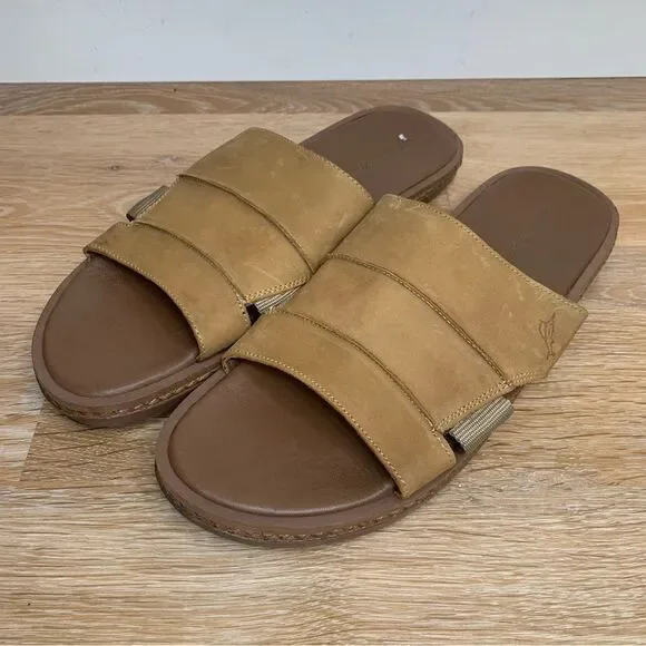Tommy Bahama Ruggero Men’s Leather Slide Brown Sandals