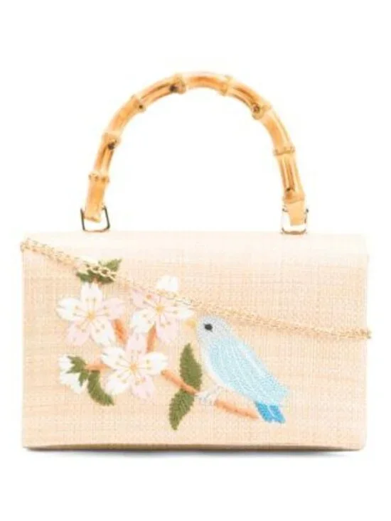ALESSIA BIANCHI Blue Bird Satchel With Handle