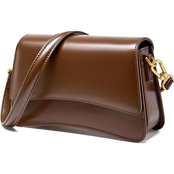 Crossbody Bag Genuine Leather Women Adjustable Lightweight Purse