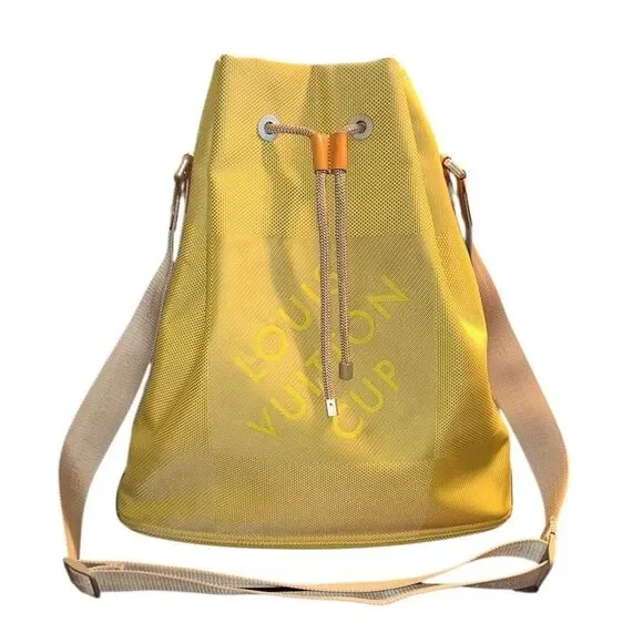 Authentic Louis Vuitton Yellow Canvas Cup Bag .SP0042
