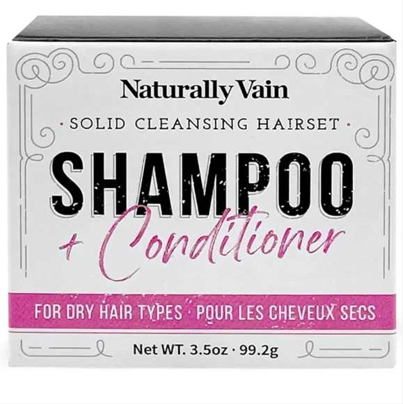 Naturally Vain‎ Cleansing Hair Set Shampoo/Conditioner Handmade Dry Hair NEW