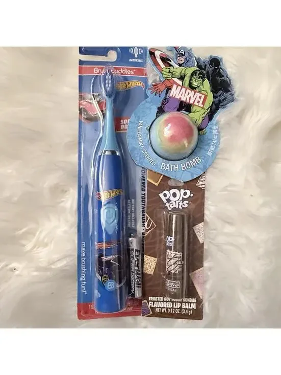 Little Boys big kid Brush‎ Buddies HotWheels Sonic Electric Toothbrush