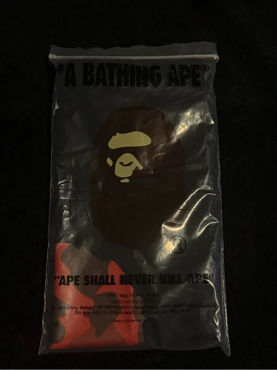 Bape Kids Bath Tee in Black with Brown Ape Graphic