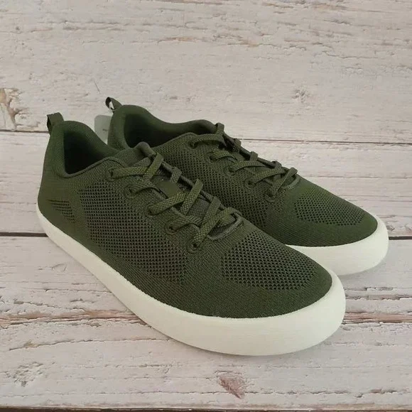 George Knit Sneaker Mens 13 Olive Green Light Breathable Lace‎ Up Casual Shoe