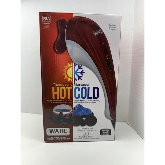 WAHL Therapeutic Massager 7‎ Attachments Variable Speeds Hot Cold New