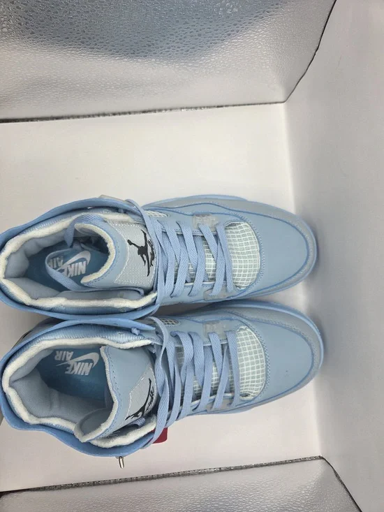 Nike Light Blue High-Top Sneakers with White Mesh
