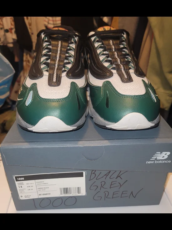 New Balance 1000 Green/Black/Grey/White Men’s Low Top Sneaker M1000TY Size 14