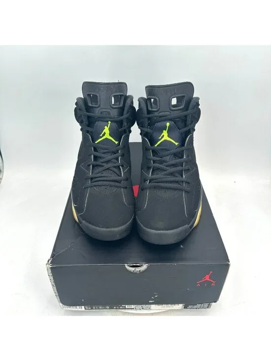 Nike Air Jordan 6 Retro Men Size 10 CT8529-003 Black Electric Green Shoes