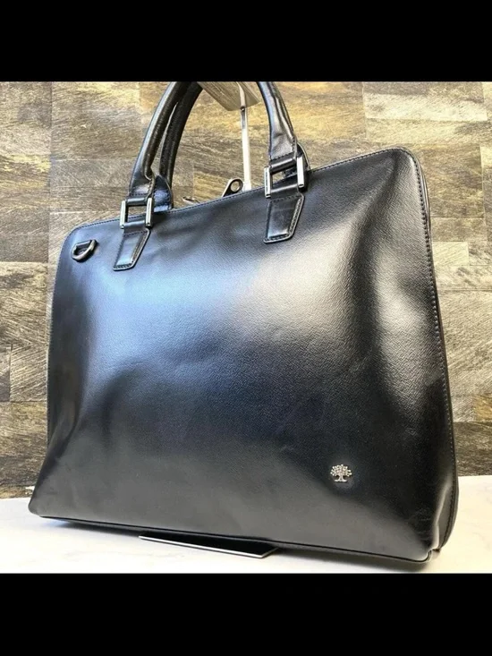 Mulberry Black Leather Top-Handle Shoulder Bag