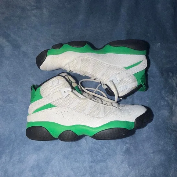 Jordan 6 Rings Men's Shoes in White/Lucky Green/Black size 9