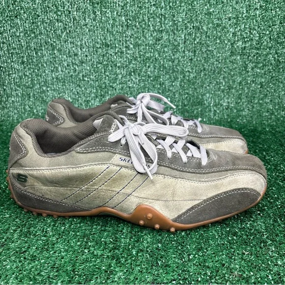 Skechers Citywalk Sneaker Mens Size 10.5 Olive Green Leather Casual Shoes‎