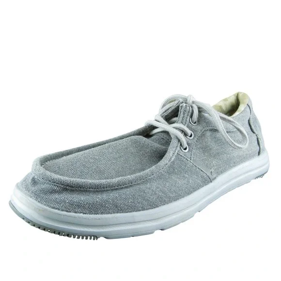 Steve Madden Isle Men Sneaker Shoes Gray Fabric Lace Up Size 8.5‎ Medium