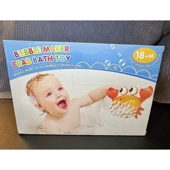 NIB Bubble Maker Crab Bath Toy Rechargeable Ages 18 Months +