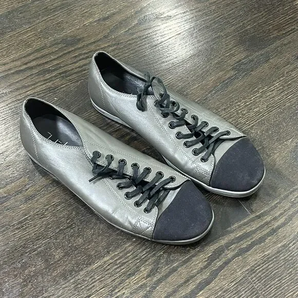 Huckberry Shoes Men's‎ 12 Low Top LEATHER Madsen Sneakers Canvas Gray Black