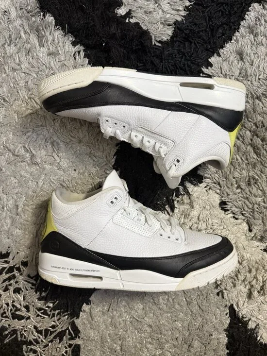 Air Jordan 3 Retro SP x Fragment Design White DA3595-100 Men's Size 13