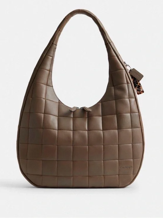 Coach Coachtopia Alter/Ego Large Crescent Shoulder Bag CCM66 Dark Stone Leather