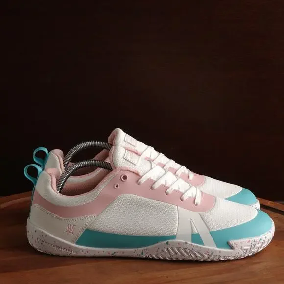 Notorious Lift Sneaker Men SZ 10.5 White Pink Radix Cure Athletic Barefoot Shoes