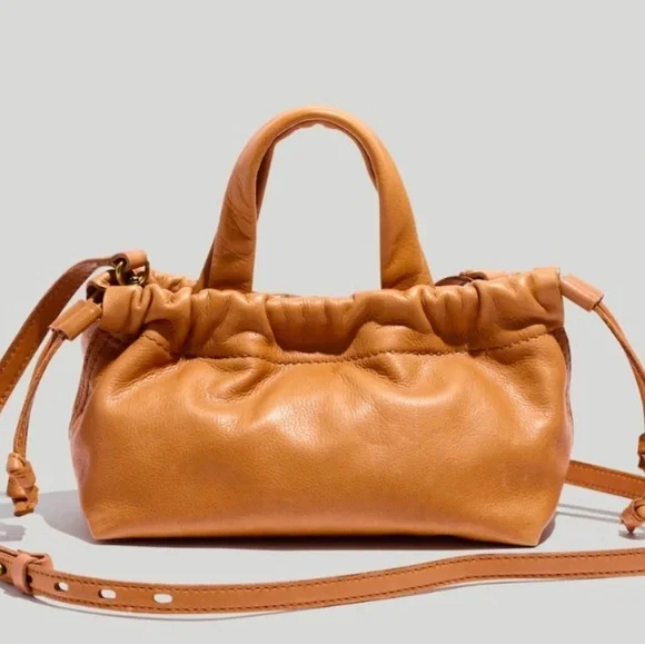 Madewell piazza mini string bag - Crossbody Tan leather
