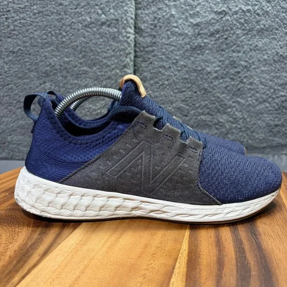 New Balance Fresh Foam Cruz v2 Mens Navy Blue Grey Sneakers MCRUZON Size 9