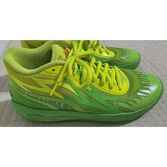Puma LaMelo Ball MB.02 Slime Nickelodeon Mens‎ 377584-01 EUC