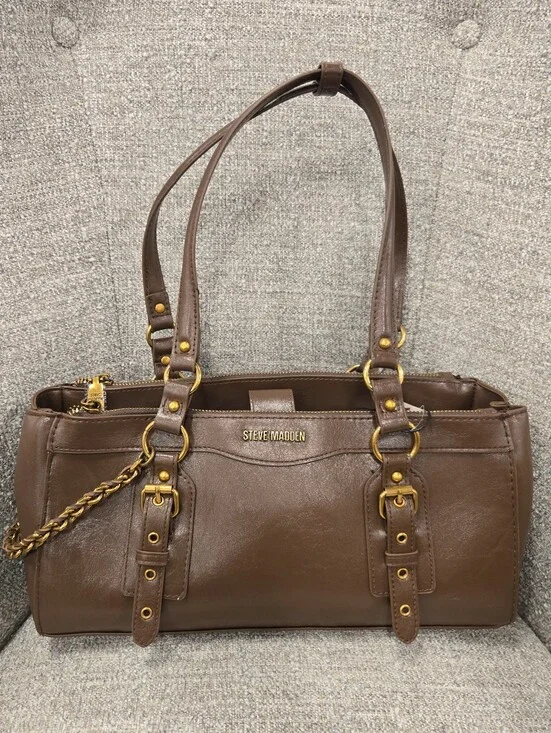 Steve Madden Brown East West Shoulder Handbag