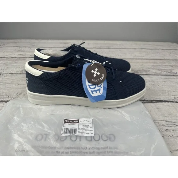 Hey Dude Paul Pro Mesh Navy Blazer/Multi  Mens Sneakers 44190-4UX Size 12 NEW