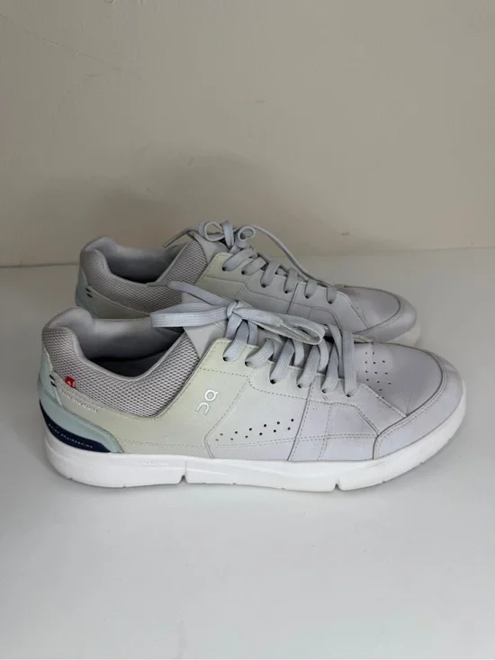 On THE ROGER Clubhouse Glacier Gray Shoes Tennis Sneakers Men Size 47 US 12