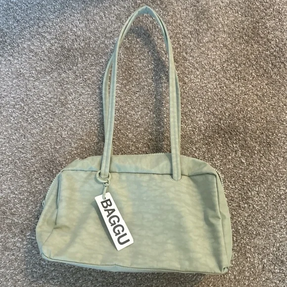 BAGGU Light Sage Green Shoulder Bag